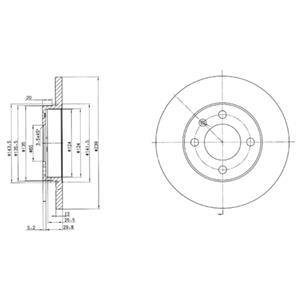 Гальмівний диск Delphi BG2116