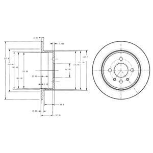 Тормозной диск задний невентилируемый Delphi BG2202