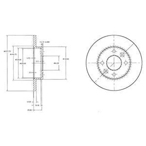 Гальмівний диск Delphi BG2217