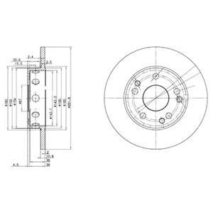 Тормозной диск передний невентилируемый Delphi BG2288