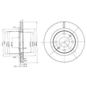Гальмівний диск Delphi BG2387