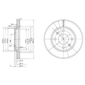 Гальмівний диск Delphi BG2444