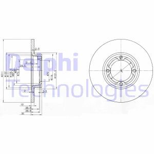 Тормозной диск передний невентилируемый Delphi BG2533
