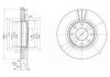 Диск гальмівний (передній) (к-кт 2шт) Renault Kangoo 97- (259x21) (з покрит.) (вент.) Delphi BG2625 (фото 1)