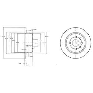 Тормозной диск задний невентилируемый Delphi BG2635