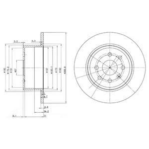 Тормозной диск задний невентилируемый Delphi BG2637