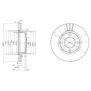 Тормозной диск передний вентилируемый Delphi BG2668