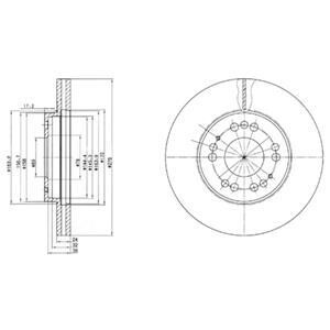 Тормозной диск передний вентилируемый Delphi BG2765