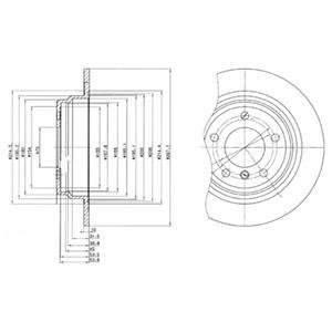 Гальмівний диск Delphi BG3044