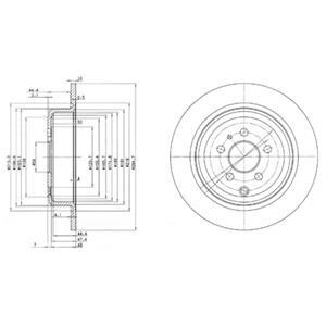 Тормозной диск задний невентилируемый Delphi BG3049