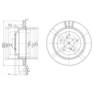 Тормозной диск задний вентилируемый Delphi BG3154