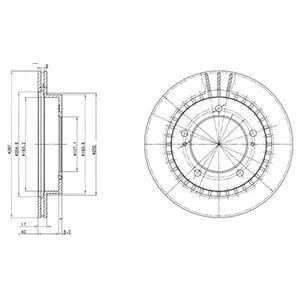 Тормозной диск передний вентилируемый Delphi BG3158