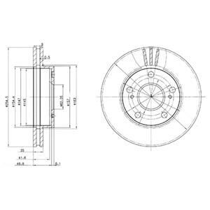 Тормозной диск передний вентилируемый Delphi BG3172