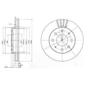 Гальмівний диск Delphi BG3401