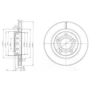 Тормозной диск задний вентилируемый Delphi BG3525