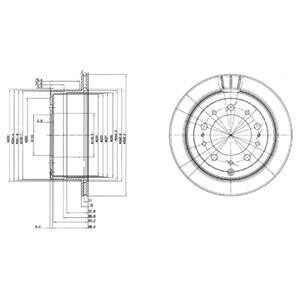 Тормозной диск задний вентилируемый Delphi BG3534