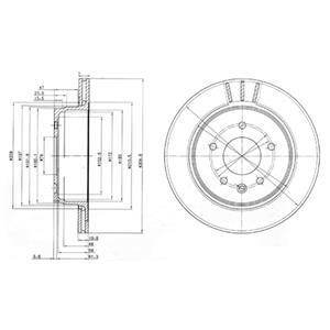 Тормозной диск задний вентилируемый Delphi BG3542