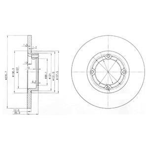 Гальмівний диск Delphi BG3551