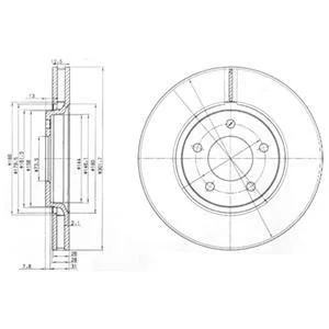 Гальмівний диск Delphi BG3716