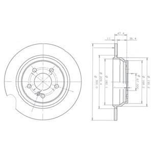 Тормозной диск задний невентилируемый Delphi BG3725