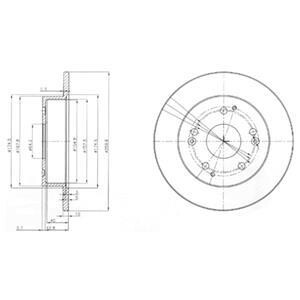 Тормозной диск задний невентилируемый Delphi BG3746