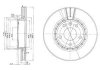 Диск гальмівний (передній) (к-кт 2шт) Renault Trafic 01- (305x28) (з покриттям) (вентил.) Delphi BG3768 (фото 1)