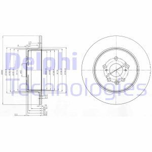 Тормозной диск задний невентилируемый Delphi BG3777