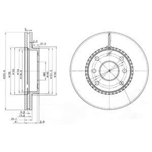 Тормозной диск передний вентилируемый Delphi BG3790