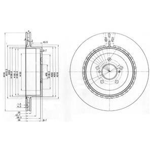 Тормозной диск задний вентилируемый Delphi BG3819