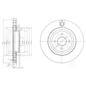 Тормозной диск передний вентилируемый Delphi BG3852