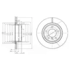Гальмівний диск Delphi BG3901C