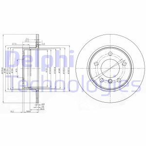 Тормозной диск задний невентилируемый Delphi BG3948C