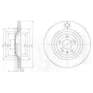 Тормозной диск задний вентилируемый Delphi BG4087