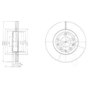 Тормозной диск передний вентилируемый Delphi BG4141