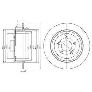 Тормозной диск задний невентилируемый Delphi BG4159