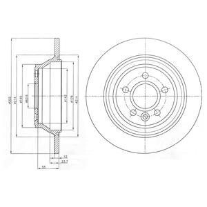Тормозной диск задний невентилируемый Delphi BG4238C