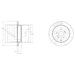 Тормозной диск задний вентилируемый Delphi BG4329