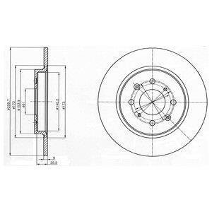 Тормозной диск задний невентилируемый Delphi BG4385C