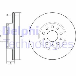 Тормозной диск задний невентилируемый Delphi BG4655C