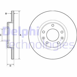 Тормозной диск задний невентилируемый Delphi BG4661C