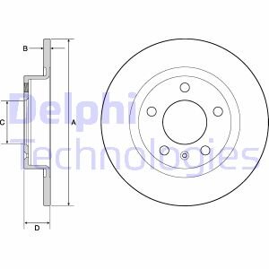 Тормозной диск задний невентилируемый Delphi BG4675