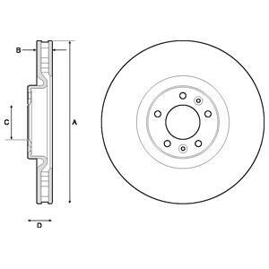 Диск тормозной Delphi BG4716C