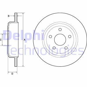 Тормозной диск задний невентилируемый Delphi BG4772C