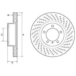 Тормозной диск передний вентилируемый Delphi BG4781C