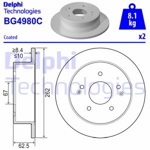 Диск тормозной Delphi BG4980C