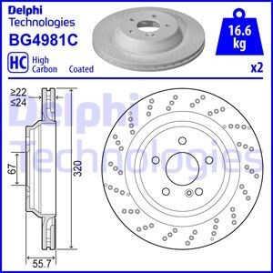 Тормозной диск Delphi BG4981C