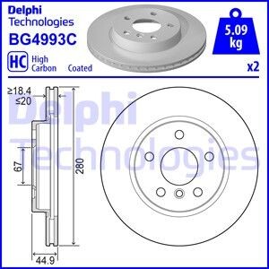 Тормозной диск Delphi BG4993C