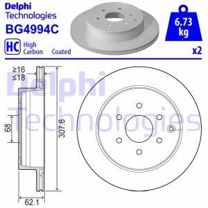 Диск тормозной Delphi BG4994C
