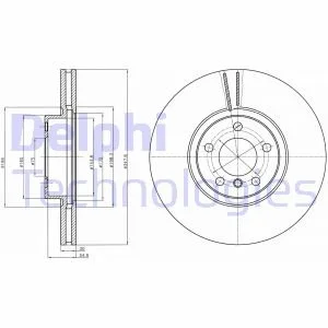 Гальмівний диск Delphi BG9063C