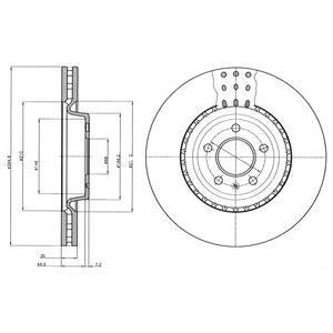 Тормозной диск передний вентилируемый Delphi BG9110C